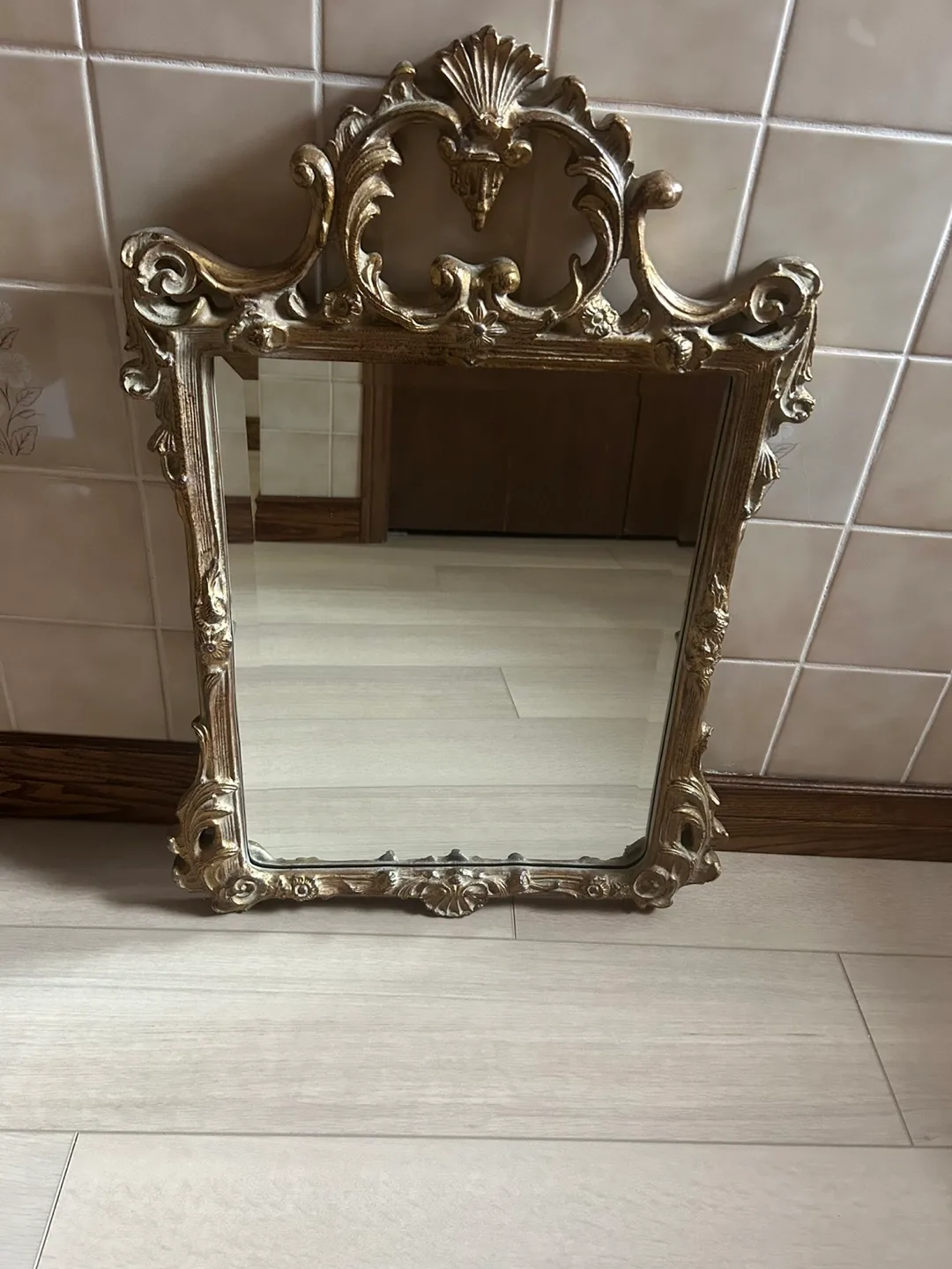 Ornate Gold Framed Wall Mirror thumbnail