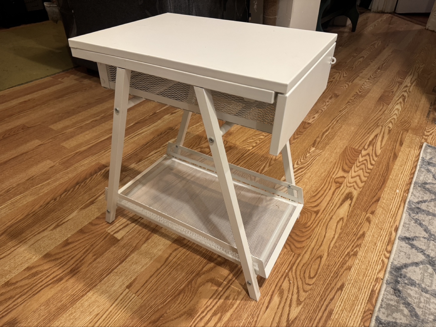 White IKEA under-Desk Drawer and Shelf
