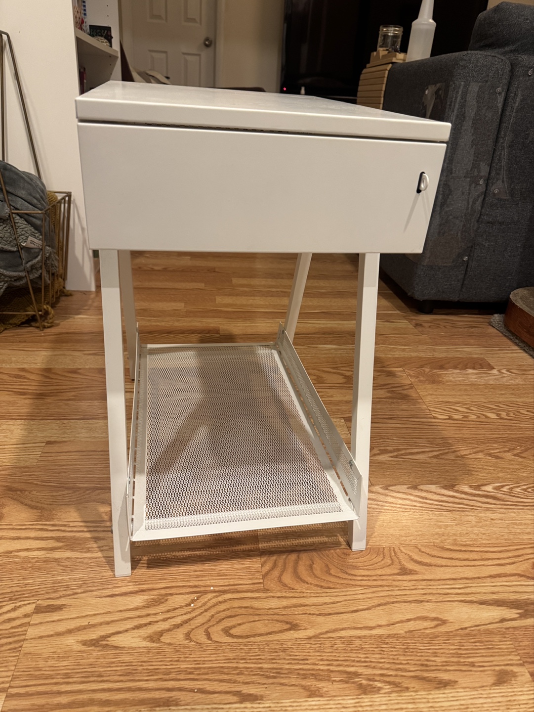 White IKEA under-Desk Drawer and Shelf - photo 3