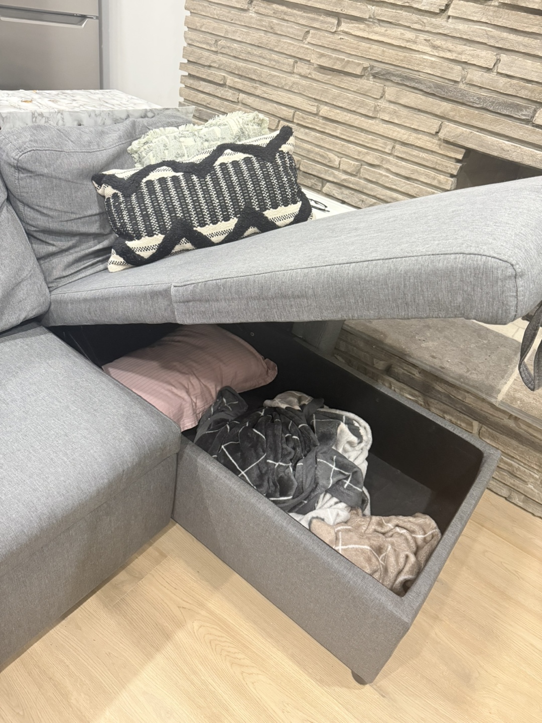 Grey IKEA Friheten Corner Sectional Sofa Bed - photo 4