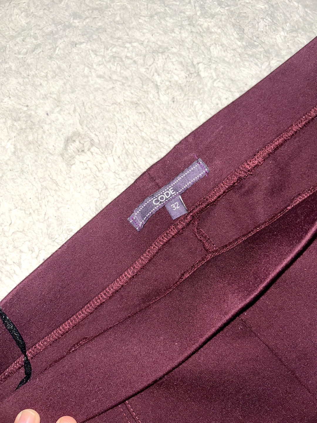 CODE Women's Size 32 Burgundy Pull-On Pants - photo 2
