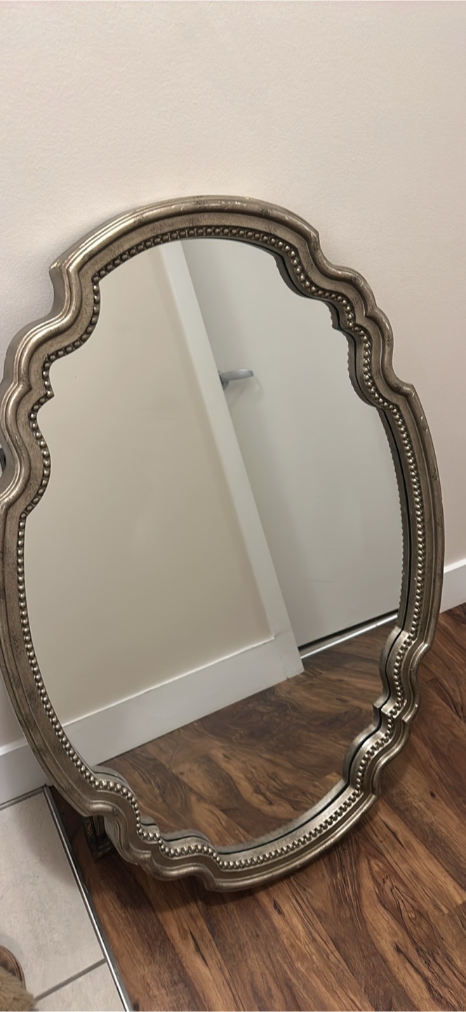 Ornate Silver Wall Mirror