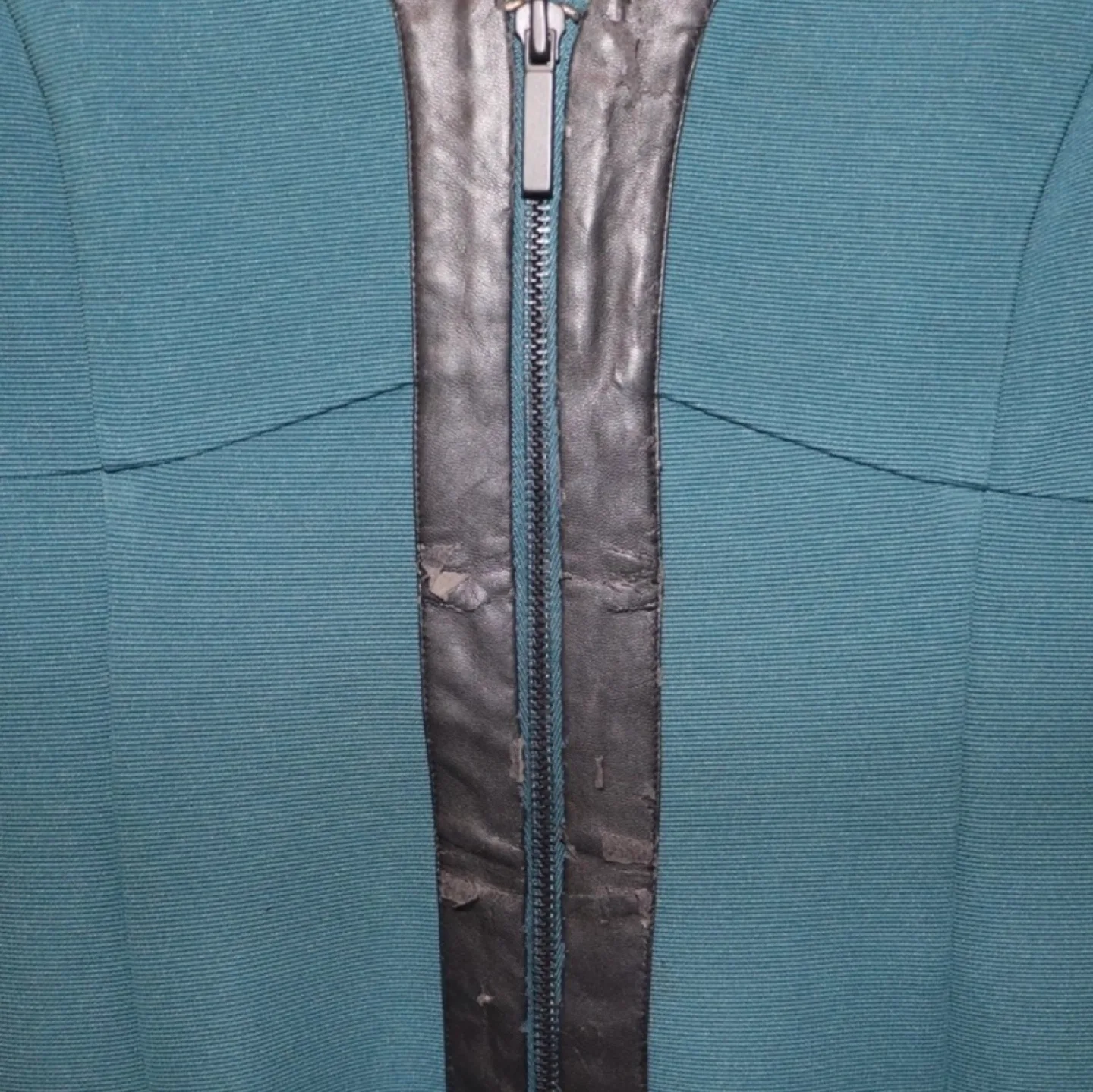 AX Armani Exchange Teal Zipper Mini Dress image indicator(3)