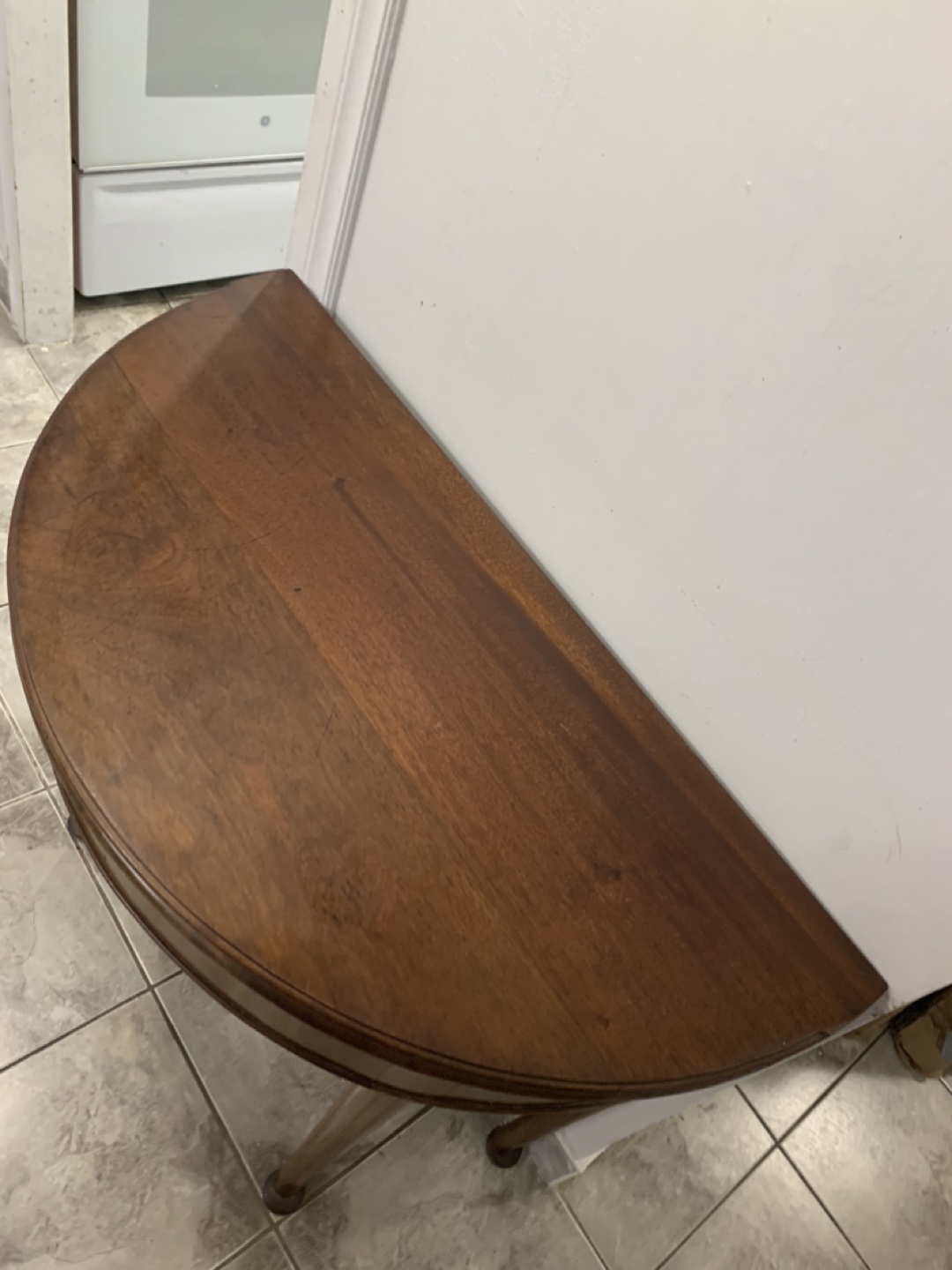 Half-Round Wooden Console Table