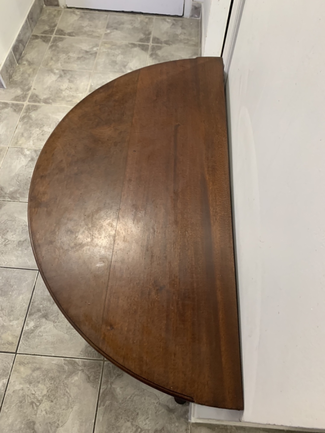 Half-Round Wooden Console Table - photo 2