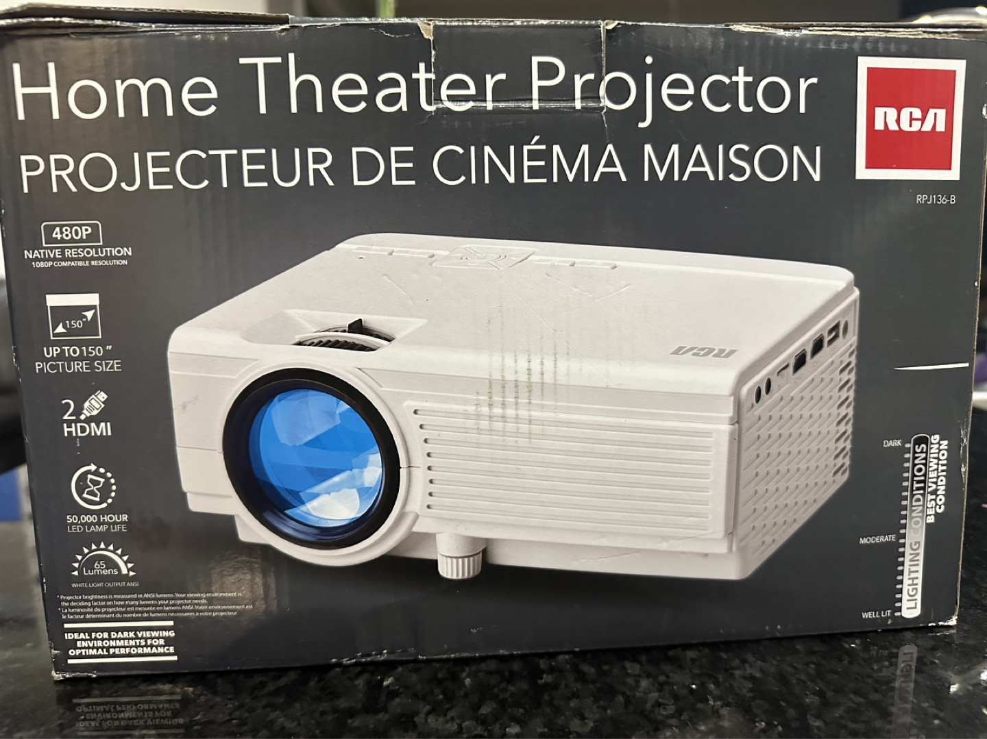 RCA RPJ136-B Home Theater Projector