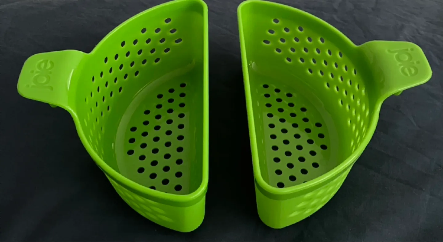 Pair of 2 Joie Half-Moon Steamer Baskets 💚🥘🥟🍲🥦🥕🥬🫜 image indicator(2)