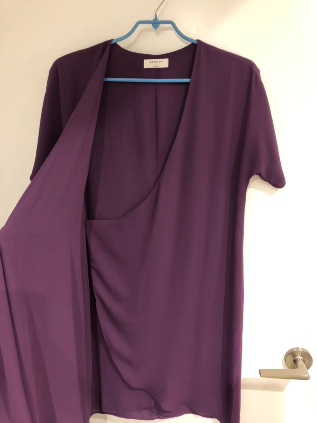 Purple Babaton wrap dress image indicator(2)