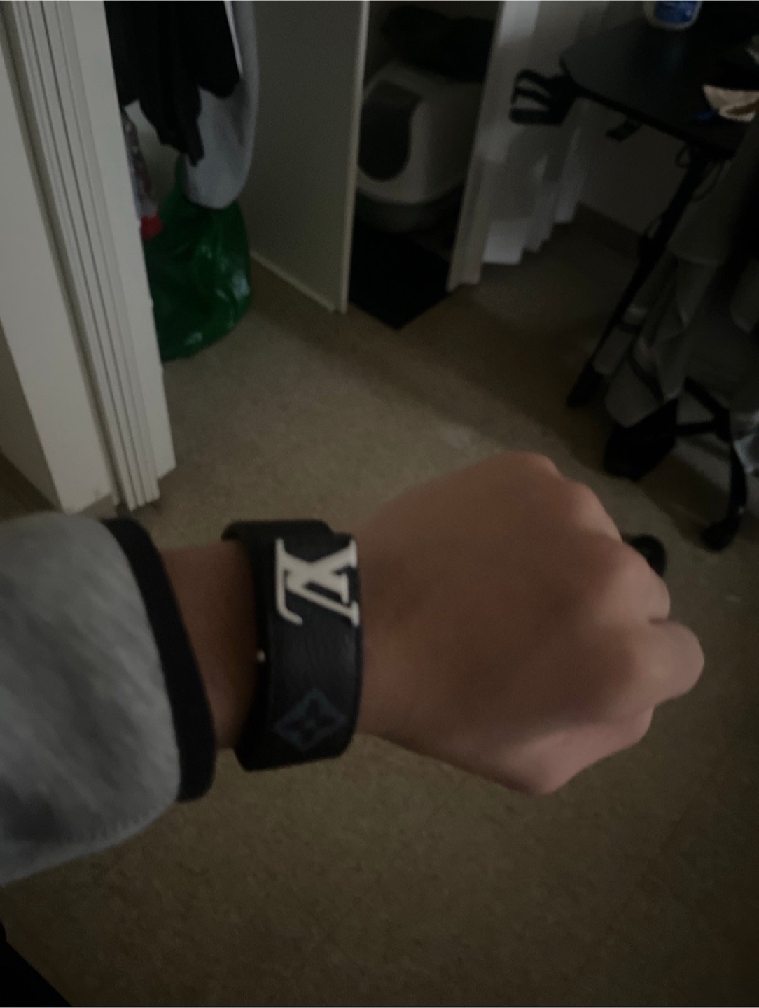 Louis Vuitton Black Leather Bracelet - photo 2