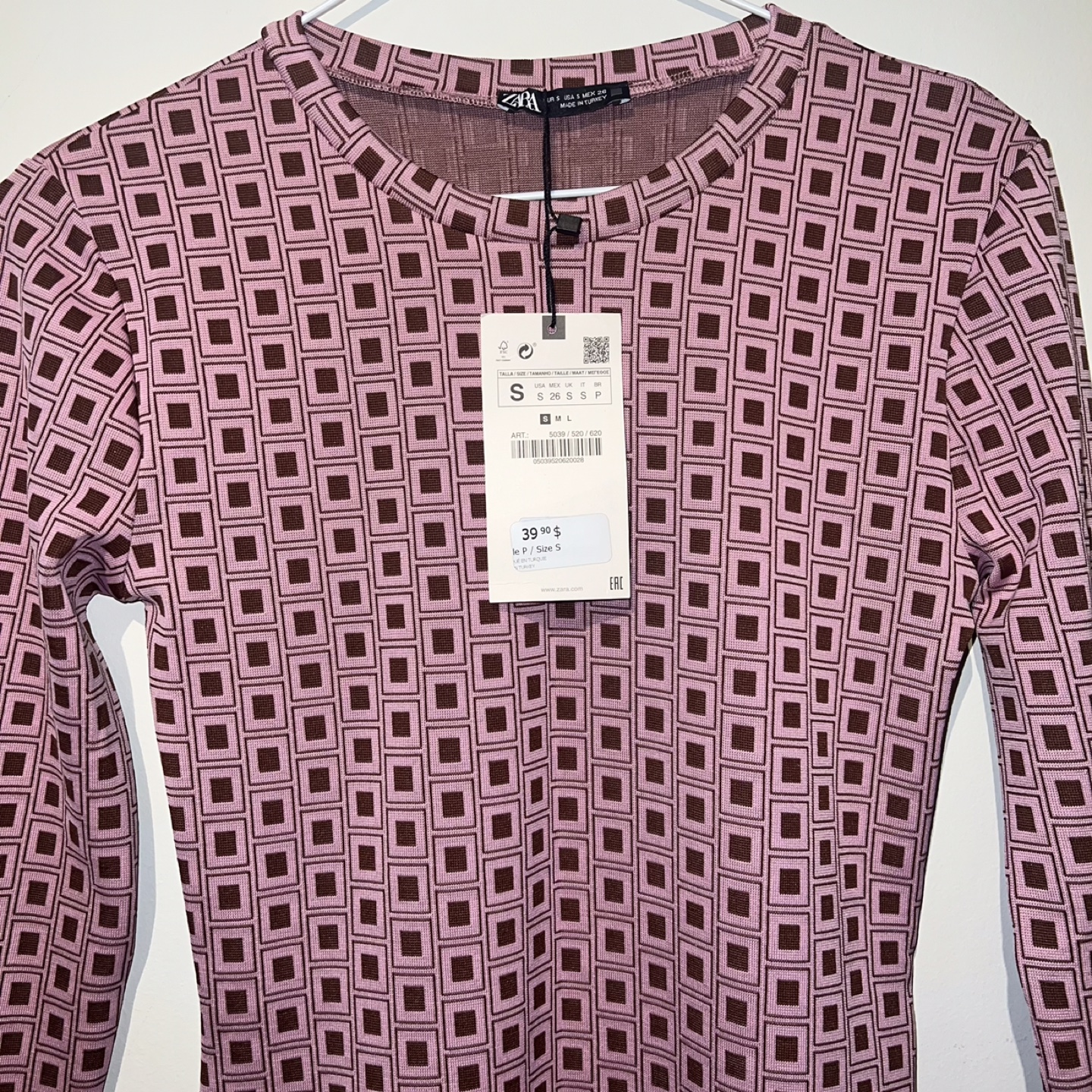 Zara Pink Geometric Mini Dress - photo 4