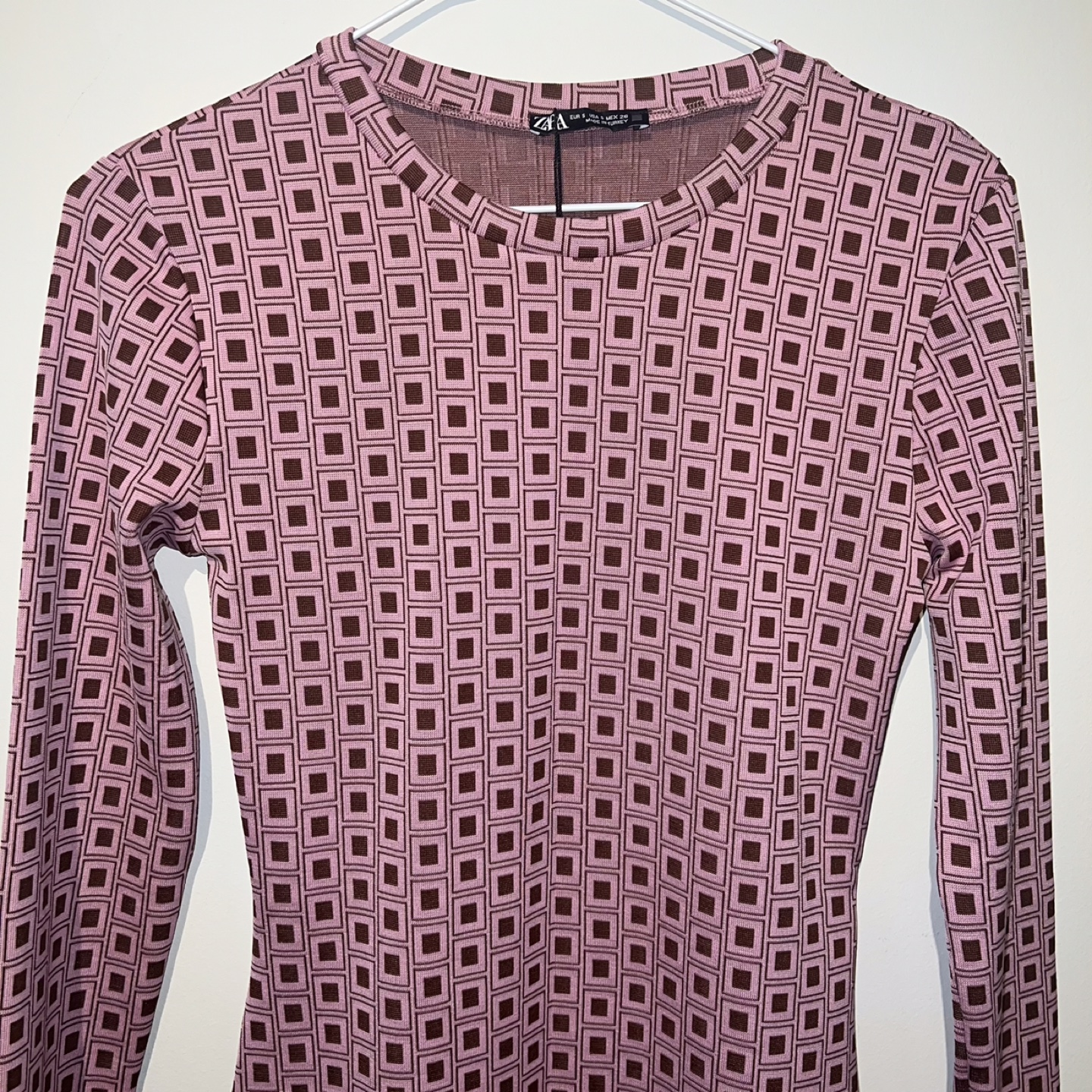 Zara Pink Geometric Mini Dress - photo 5