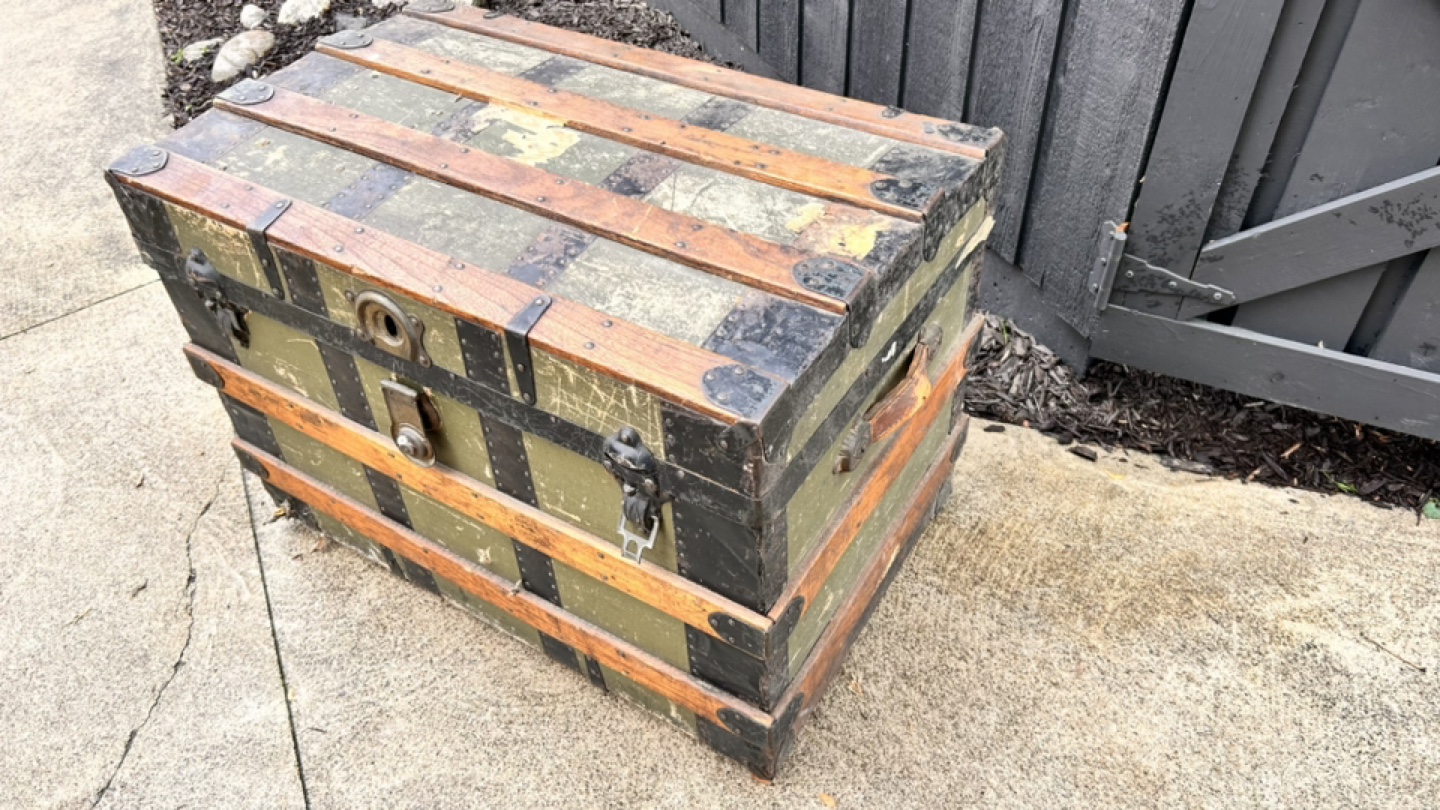 Vintage Wooden Trunk