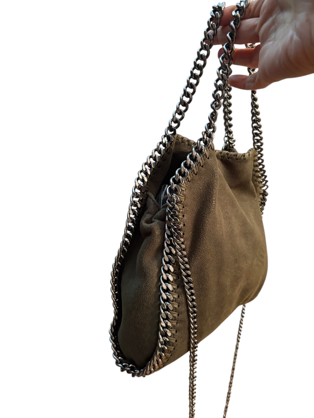 Stella McCartney Falabella Chain Bag - Olive Green Suede - photo 2