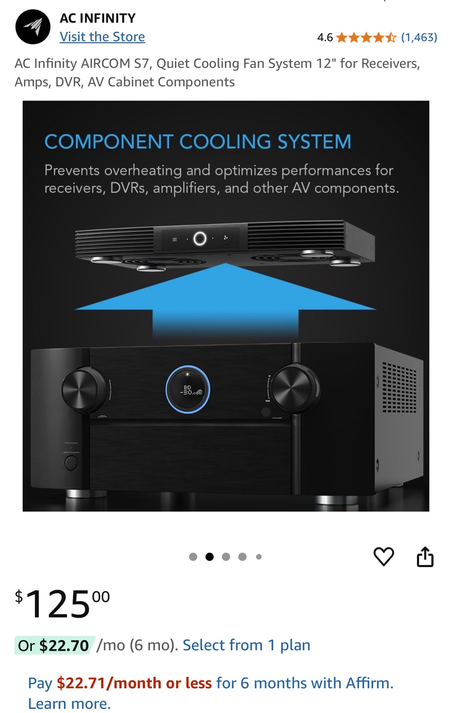AC Infinity AIRCOM S7 Quiet Cooling Fan System 12" - photo 2