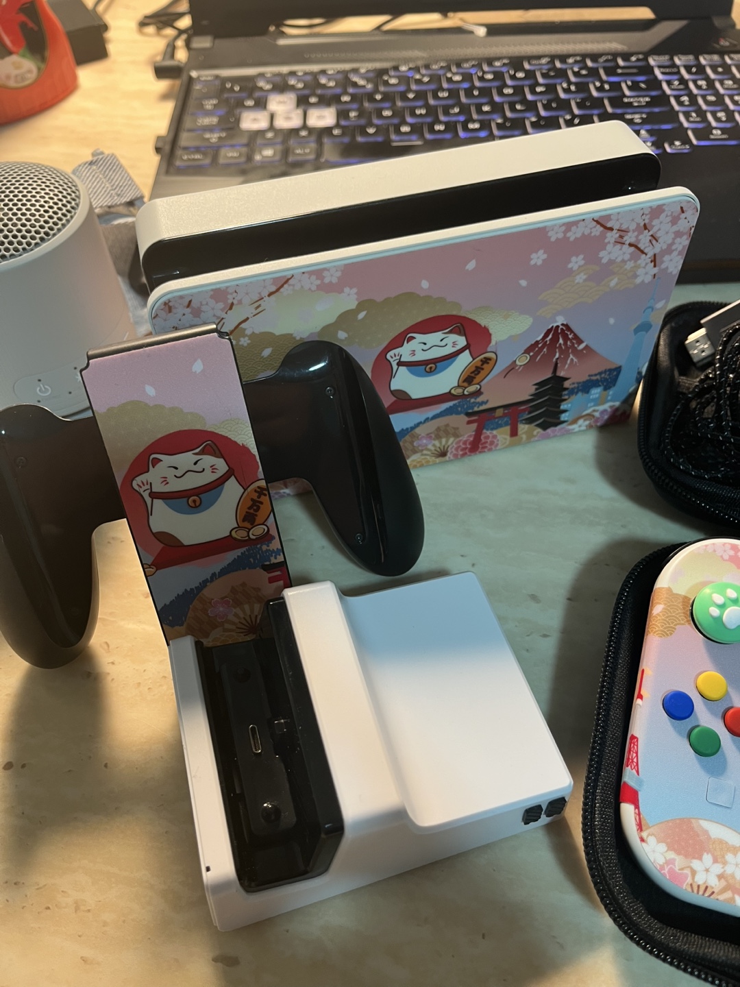 Nintendo Switch with Custom Skin and Accessories - photo 2