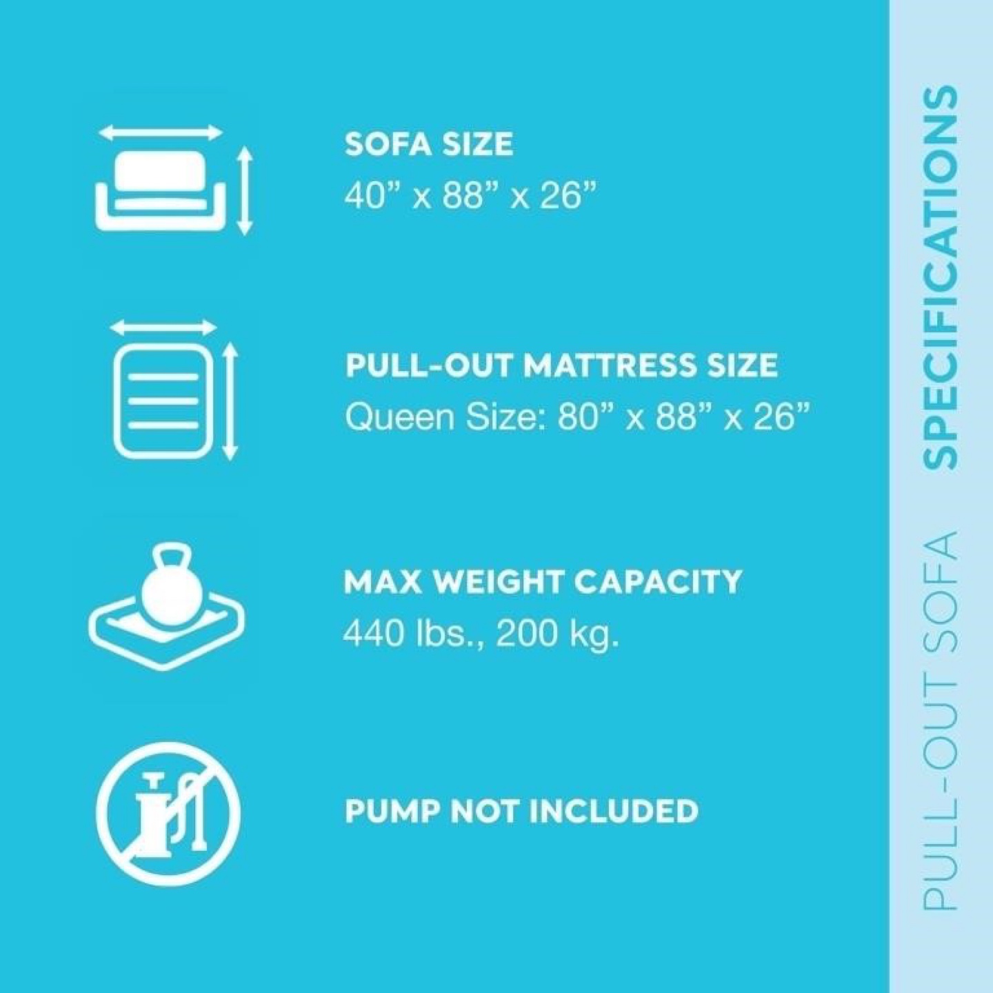 Inflatable Sofa Bed with Pull-Out Mattress - Queen Size - photo 2