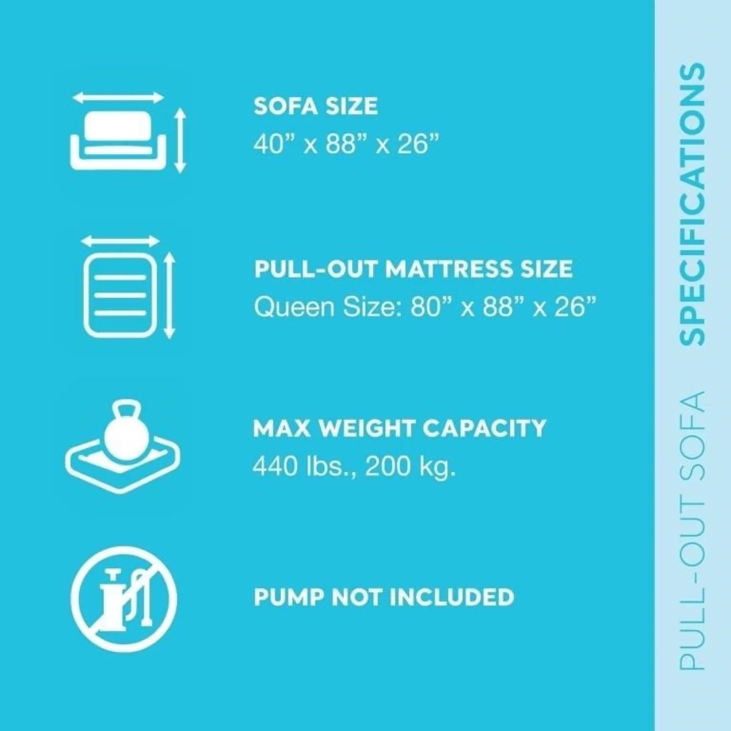 Inflatable Sofa Bed with Pull-Out Mattress - Queen Size image indicator(2)