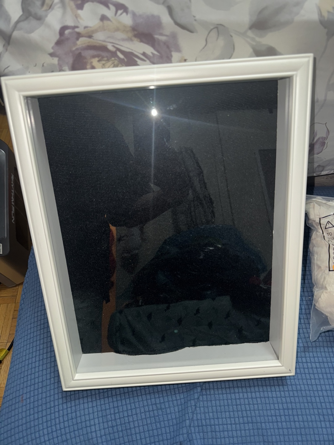White Shadow Box Frame with Glass