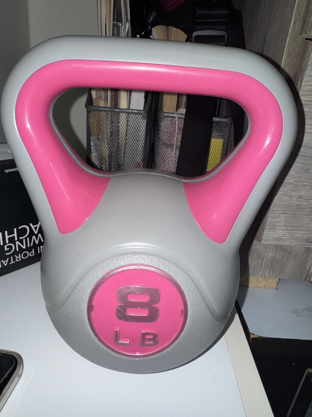 8 lb Kettlebell - Pink and Grey