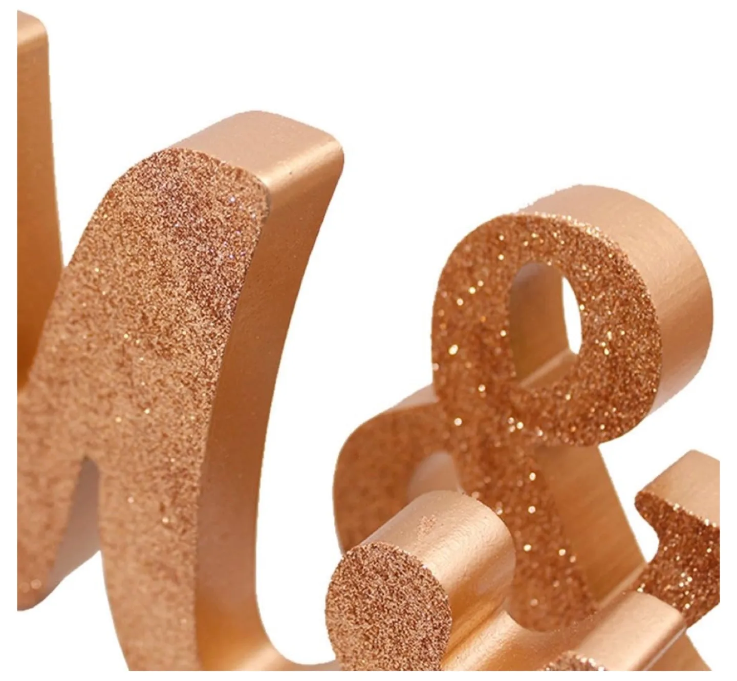 Rose Gold Glitter Mr & Mrs Wedding Sign image indicator(2)