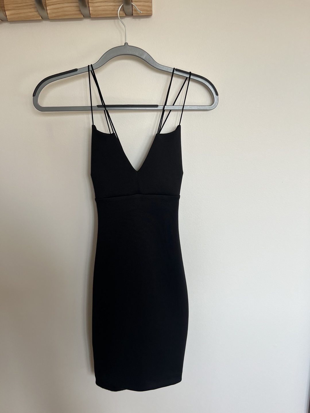 Black Cross Strap Mini Dress (Guess)
