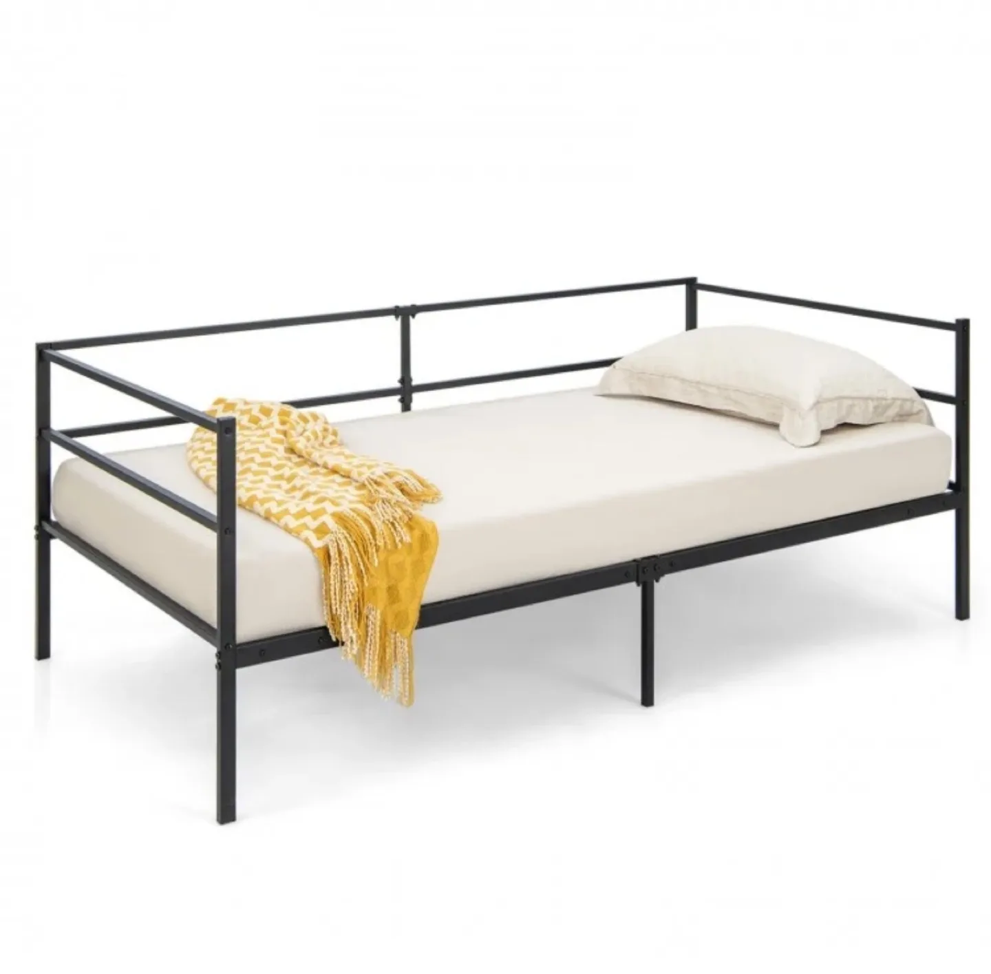 Metal Daybed Frame, twin size with foam mattress image indicator(2)