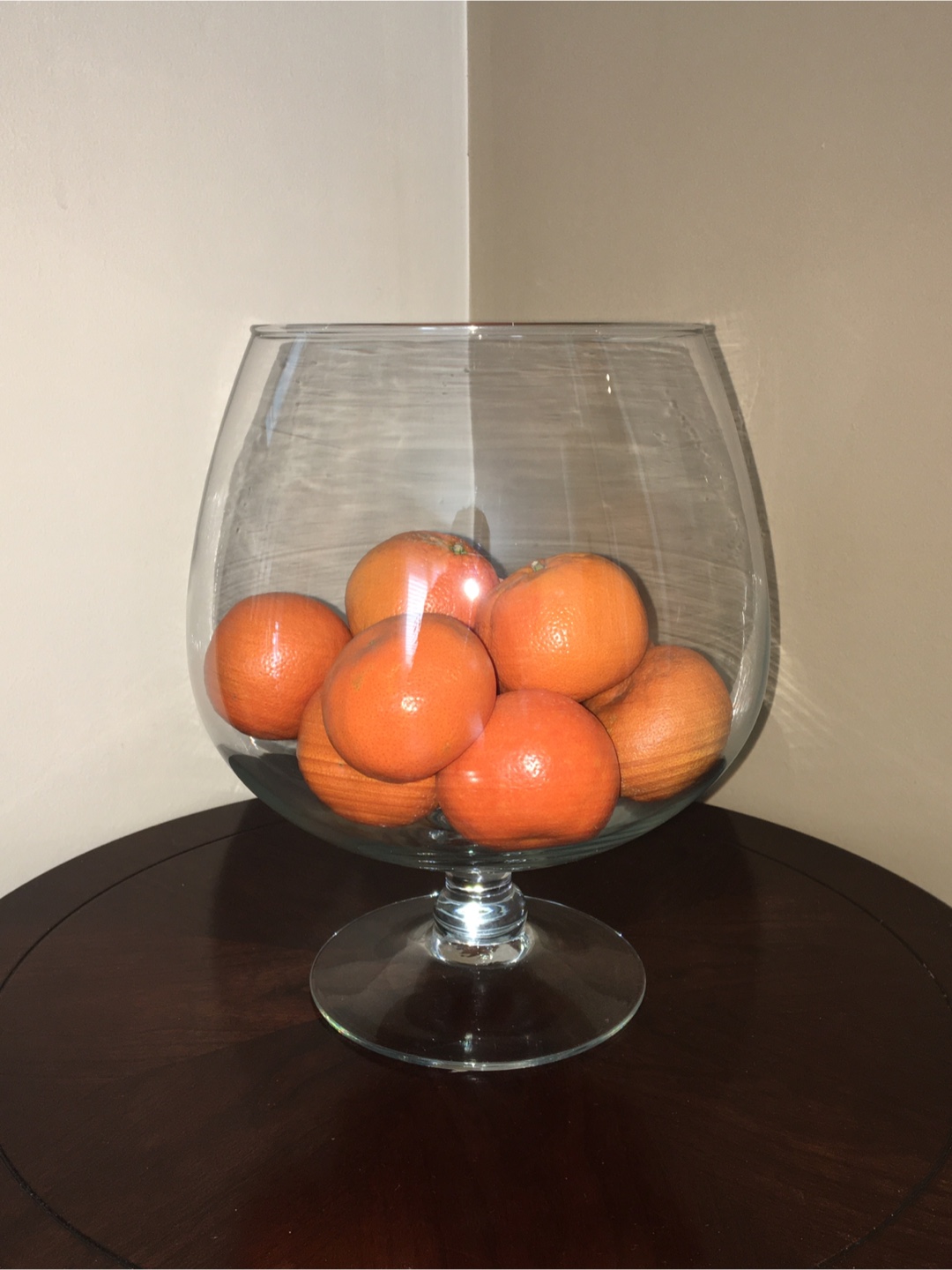 Large Clear Glass Bowl on Pedestal - photo 3