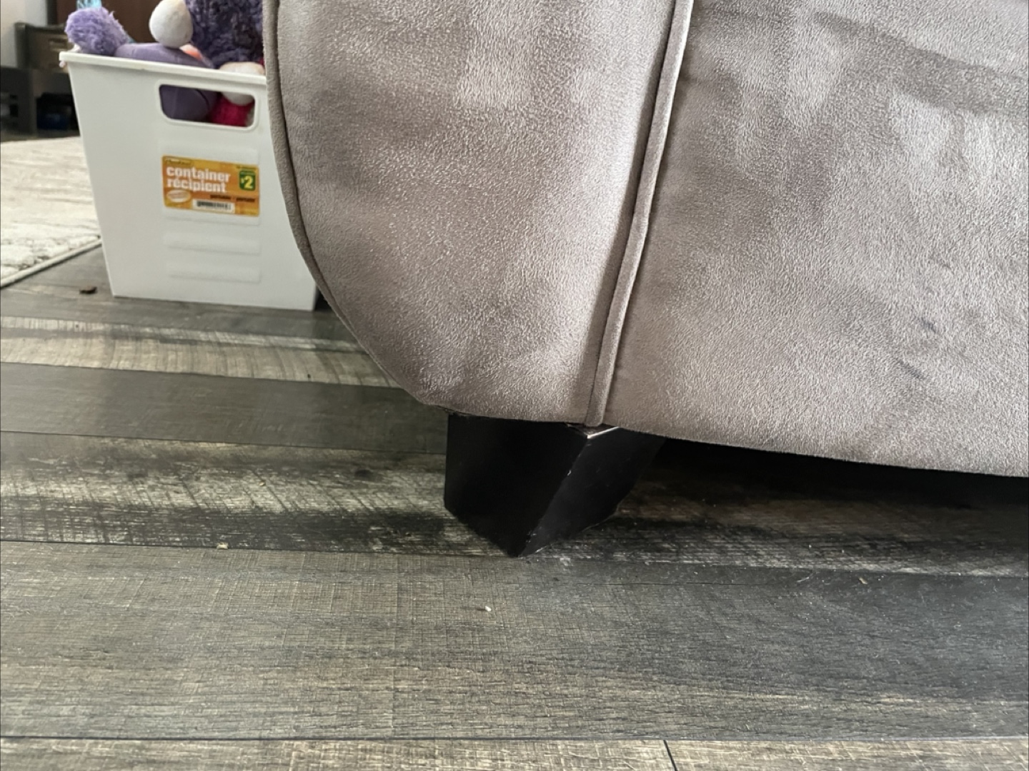 Grey Microfibre Sofa - photo 4