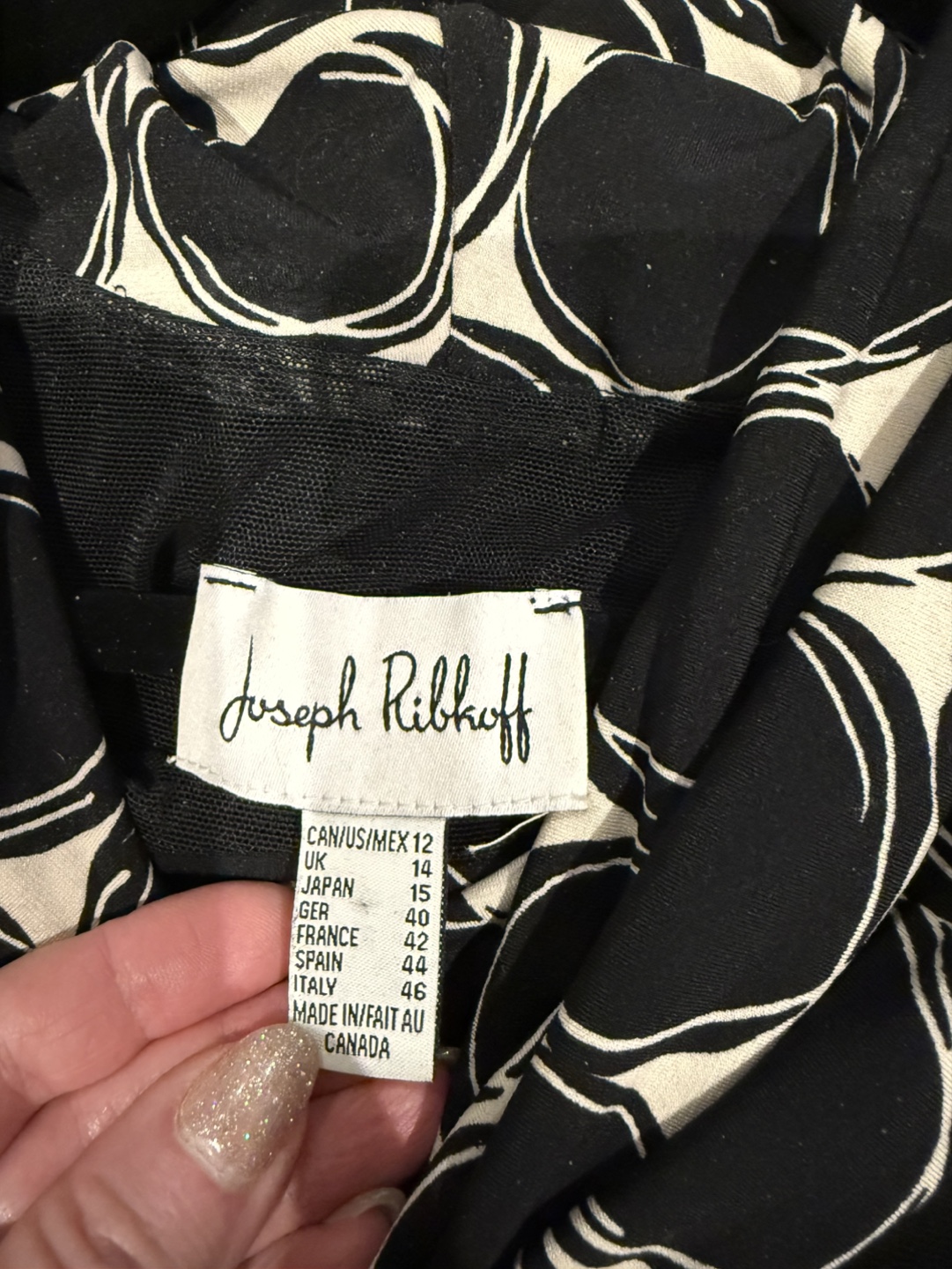 Joseph Ribkoff Black and White Dress Size 12 - photo 3