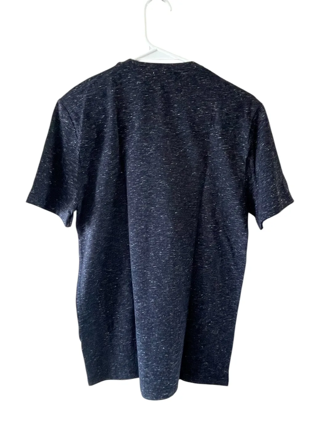 REISS Bless Marl Navy Melange Cotton Crew Neck T-shirt image indicator(9)