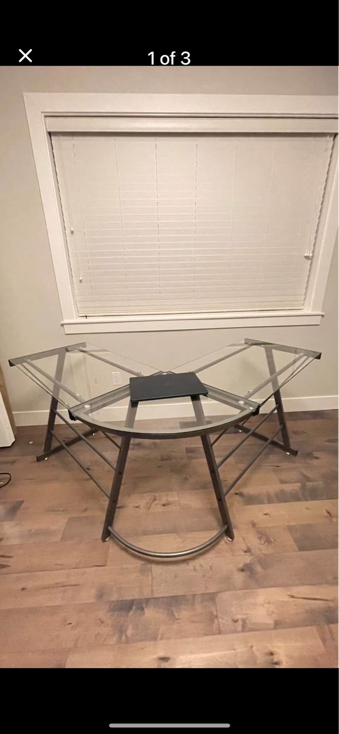Glass Corner Desk