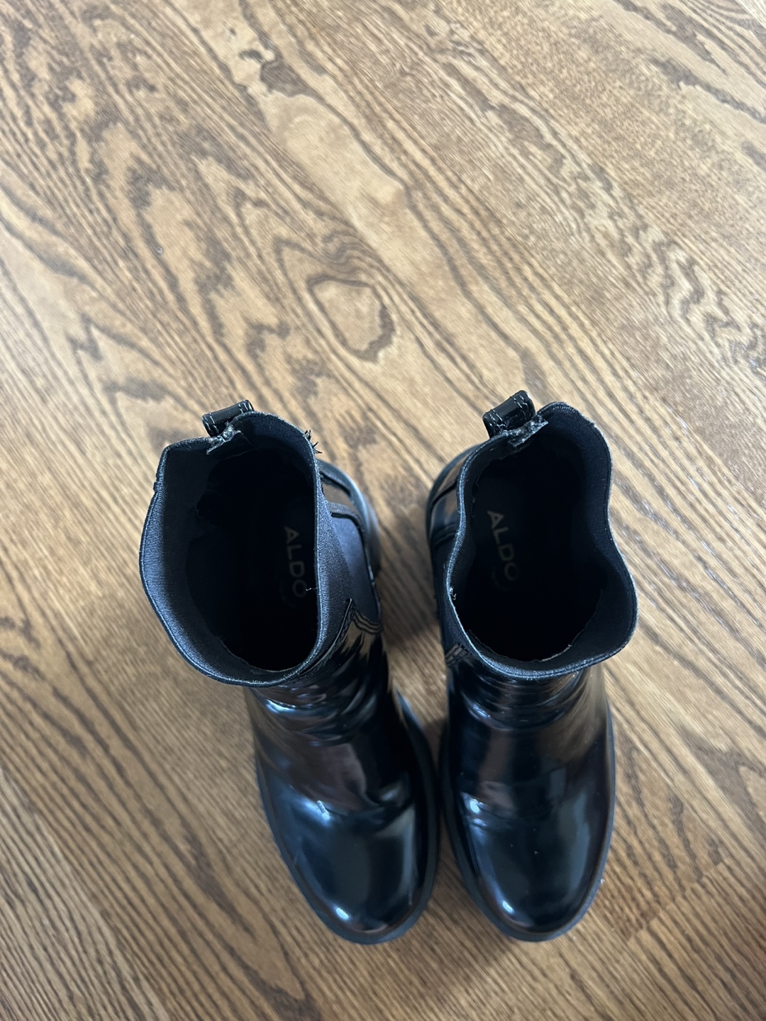 ALDO Black Patent Leather Platform Ankle Boots - photo 5