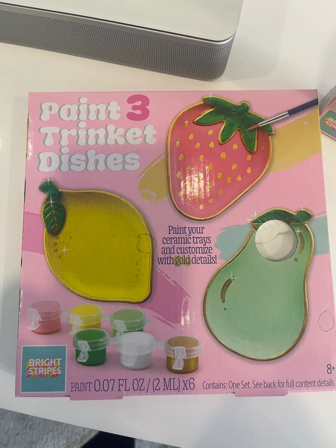 1 left-brand new  -3 Trinket Dishes with paint Craft Kit image indicator(2)