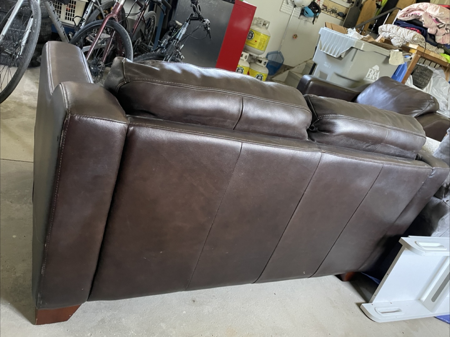 Brown Leather Sofa and Loveseat Set - photo 2
