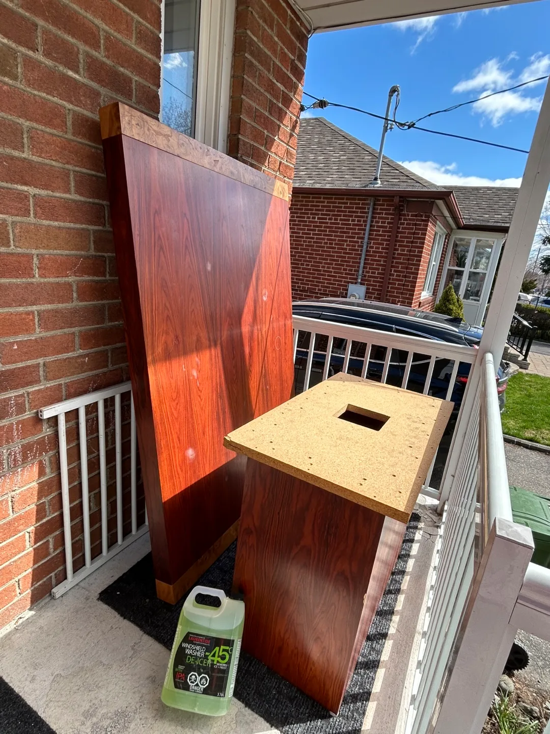 Vintage Wood Tabletop and Base thumbnail