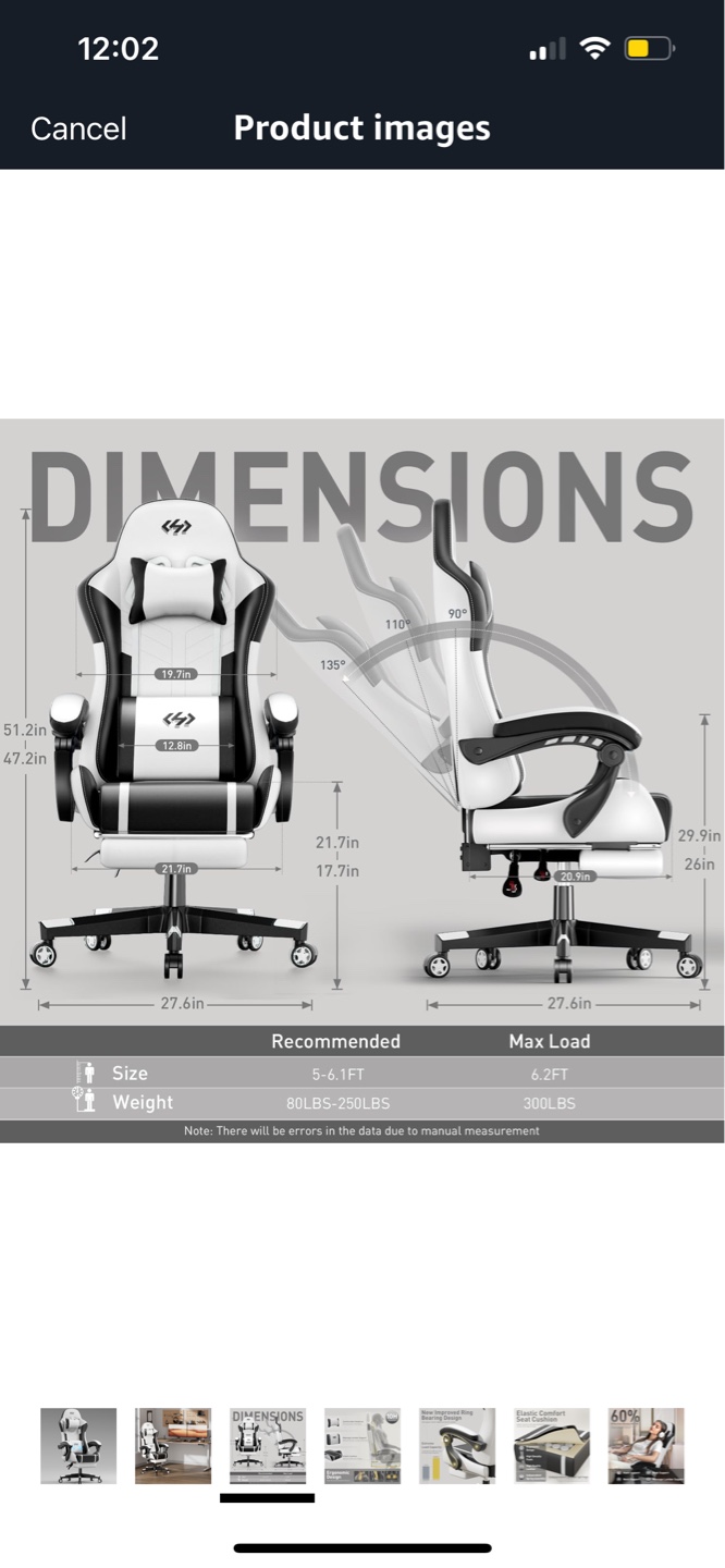 HLDIRECT Gaming Chair, Video Game Chair - photo 2