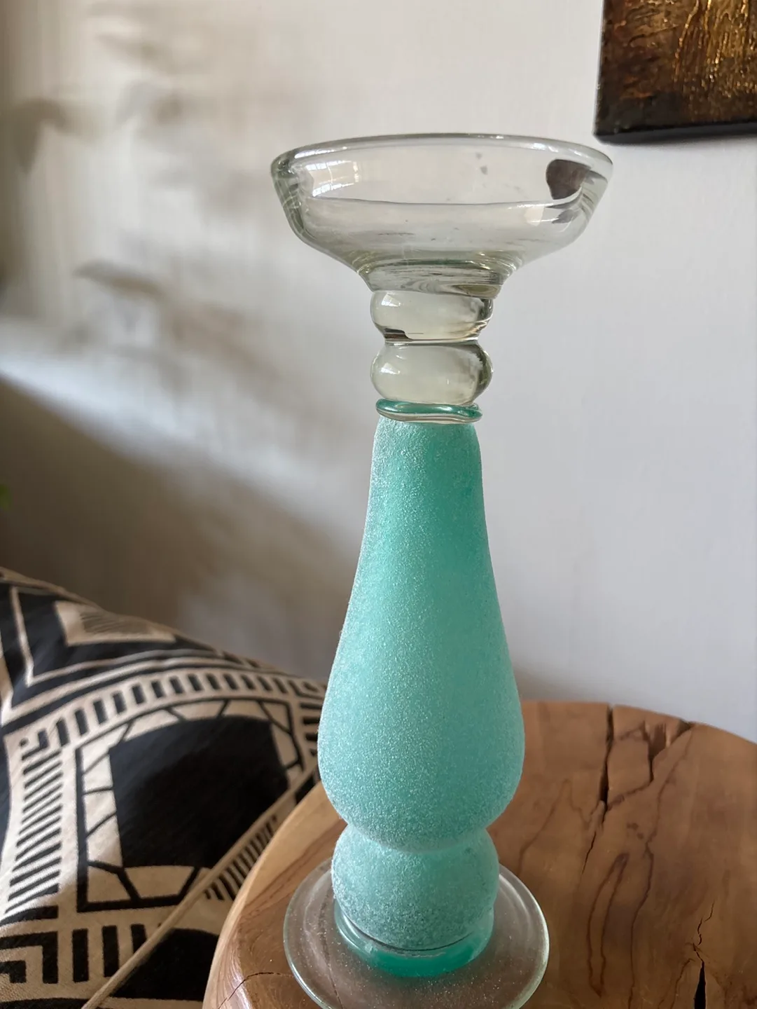 Pier Imports Unique Textured Glass Candle Holder thumbnail