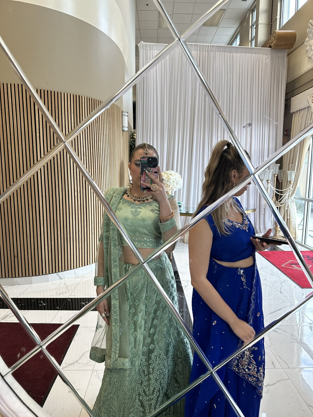Beautiful sage green embroidered lehenga - photo 5