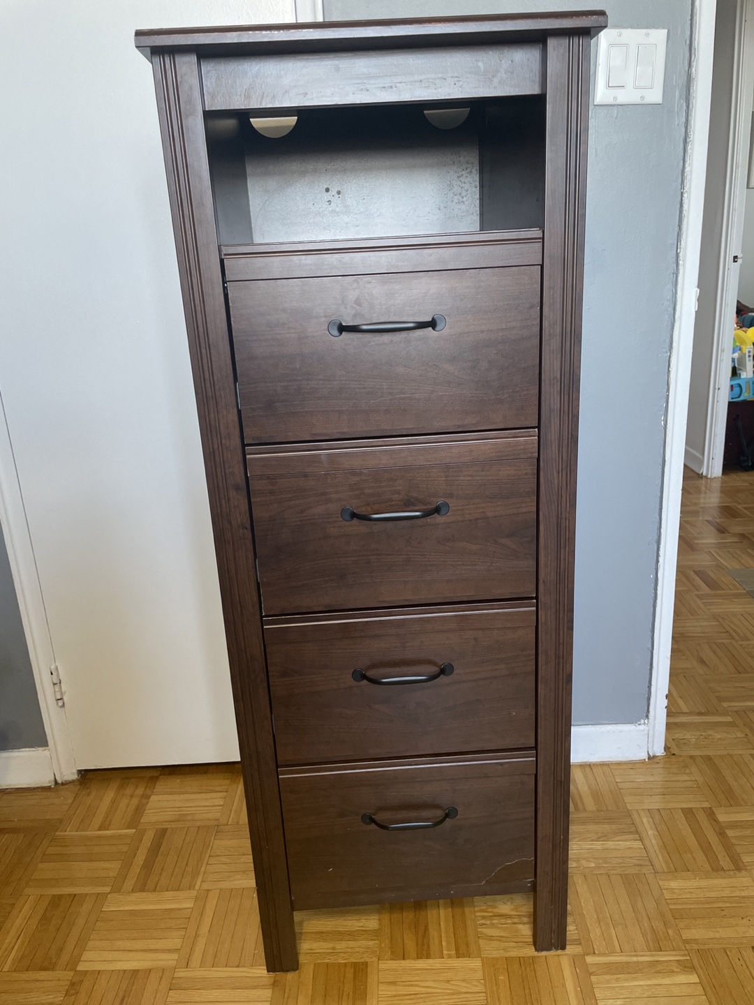 Dark Brown Wooden Chest of Drawers