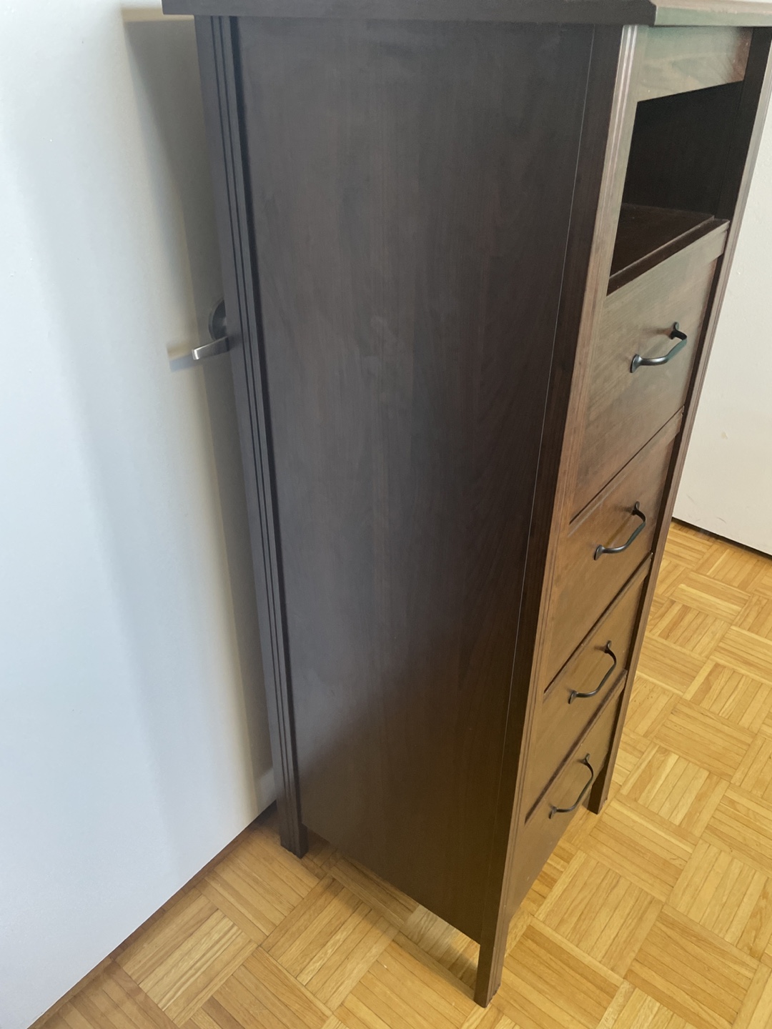 Dark Brown Wooden Chest of Drawers - photo 4