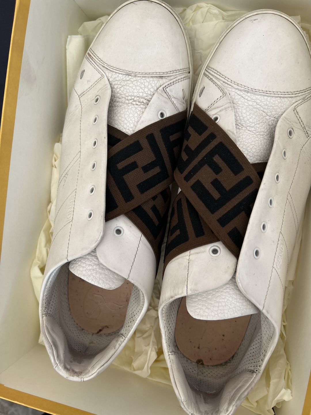 Fendi Roma White Leather Sneakers - photo 5
