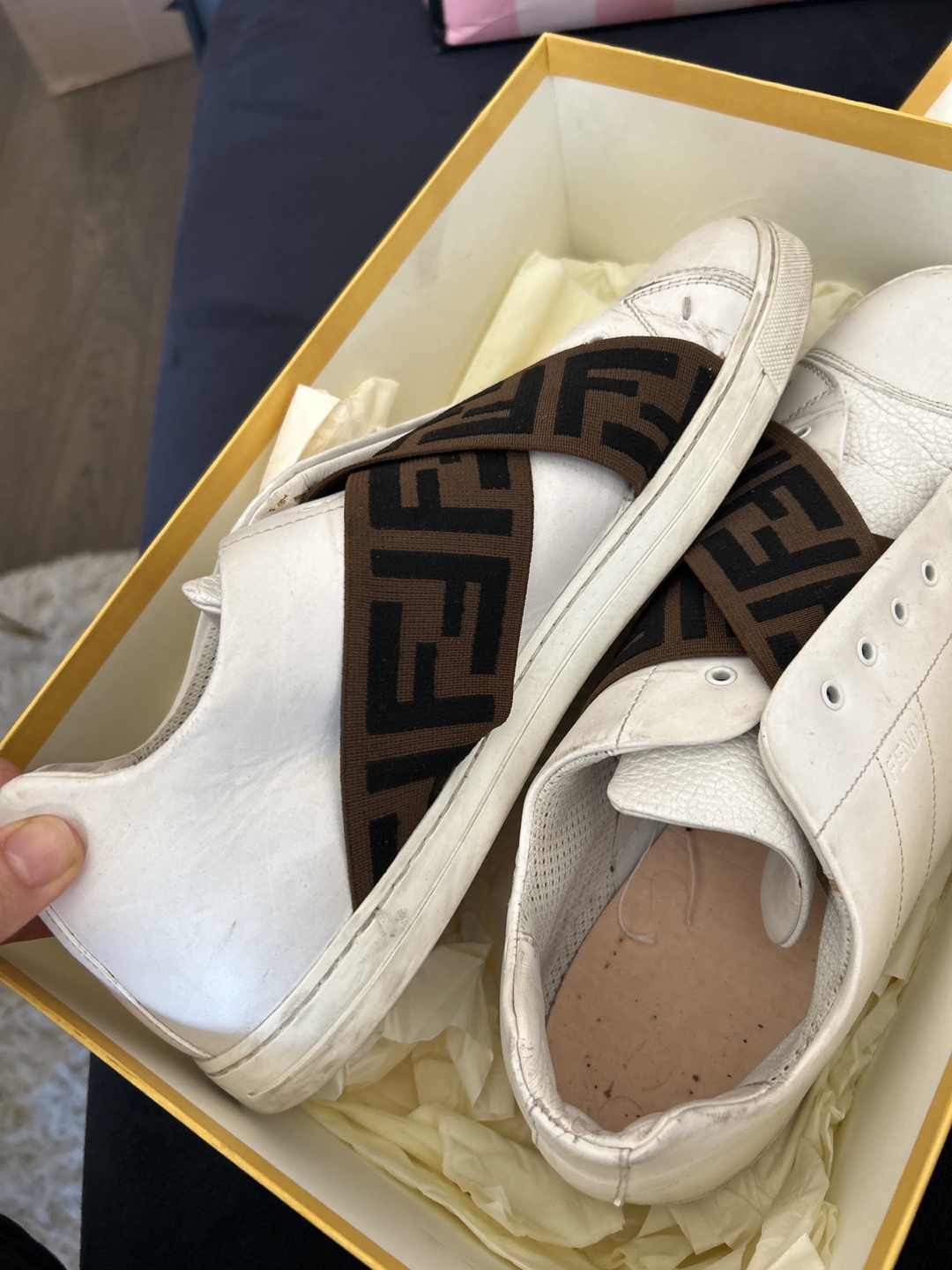 Fendi Roma White Leather Sneakers - photo 3