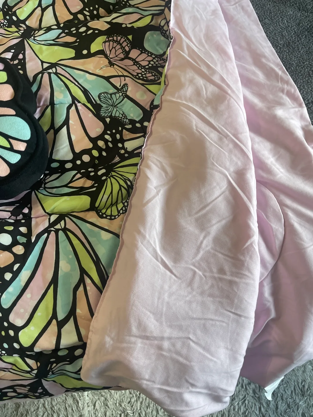 Like new 3pc Butterfly comforter set image indicator(3)