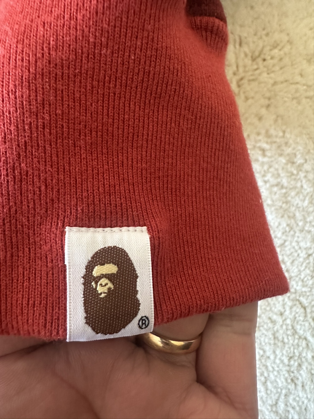 BAPE Shark Zip-Up Hoodie Red Camo authentic - photo 3