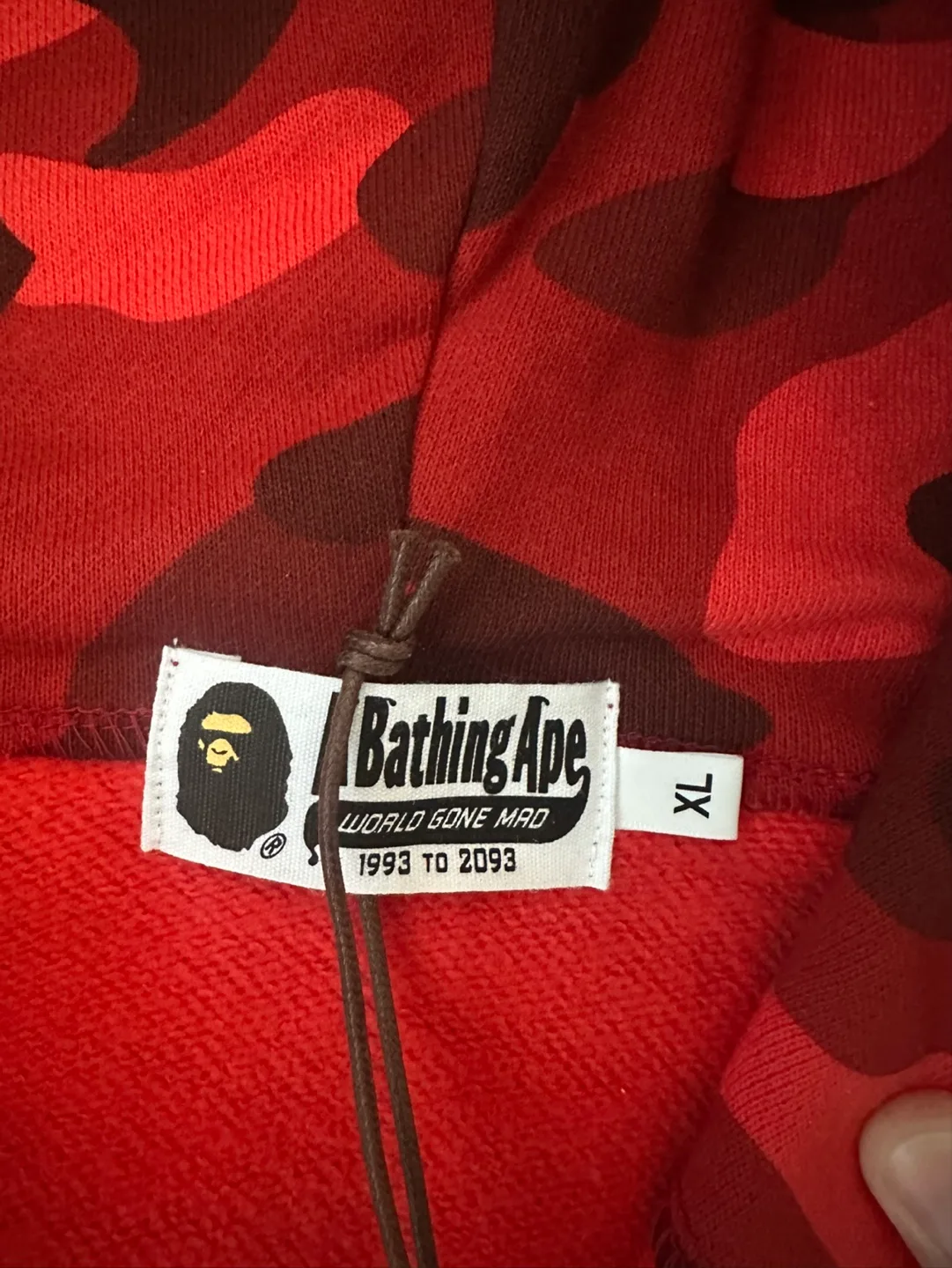 BAPE Shark Zip-Up Hoodie Red Camo image indicator(2)