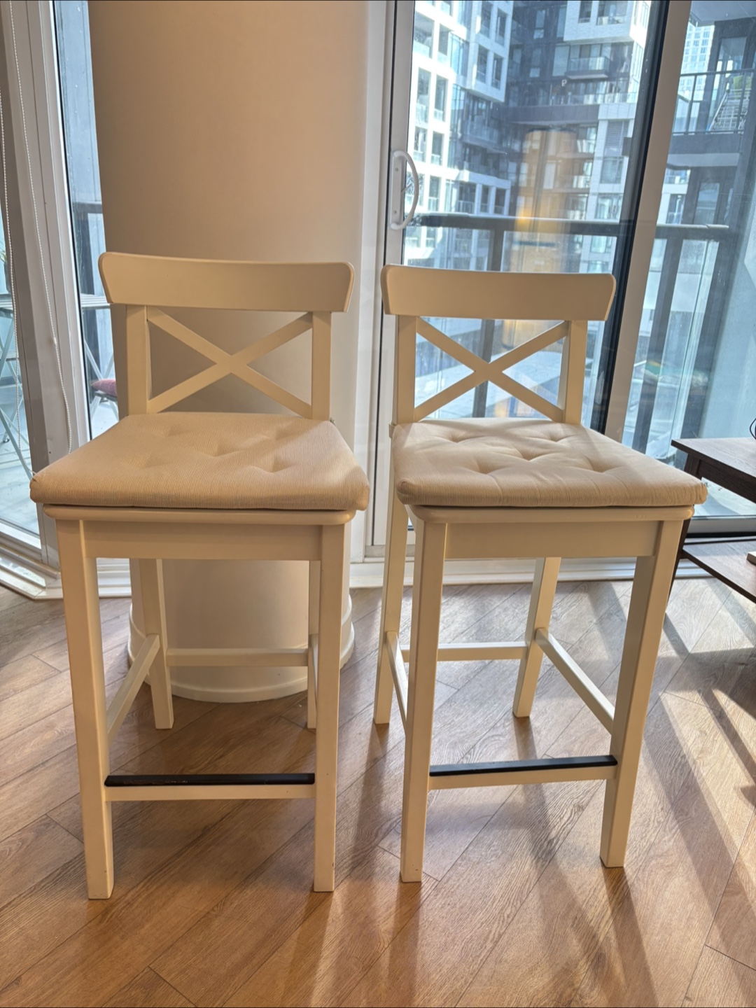 IKEA White Counter Height Chairs and Table Set - photo 2