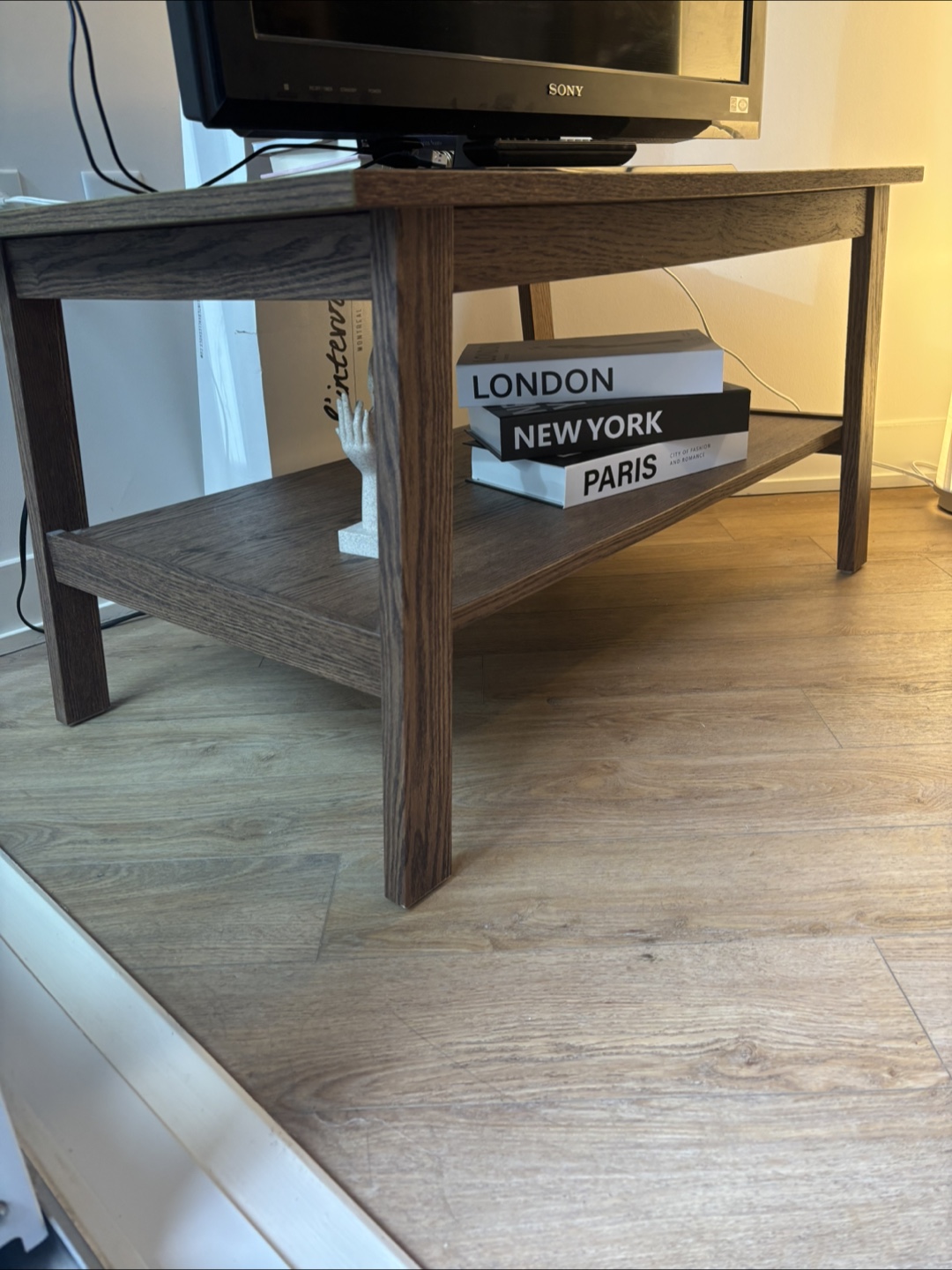 Dark Brown Two-Tiered Coffee Table