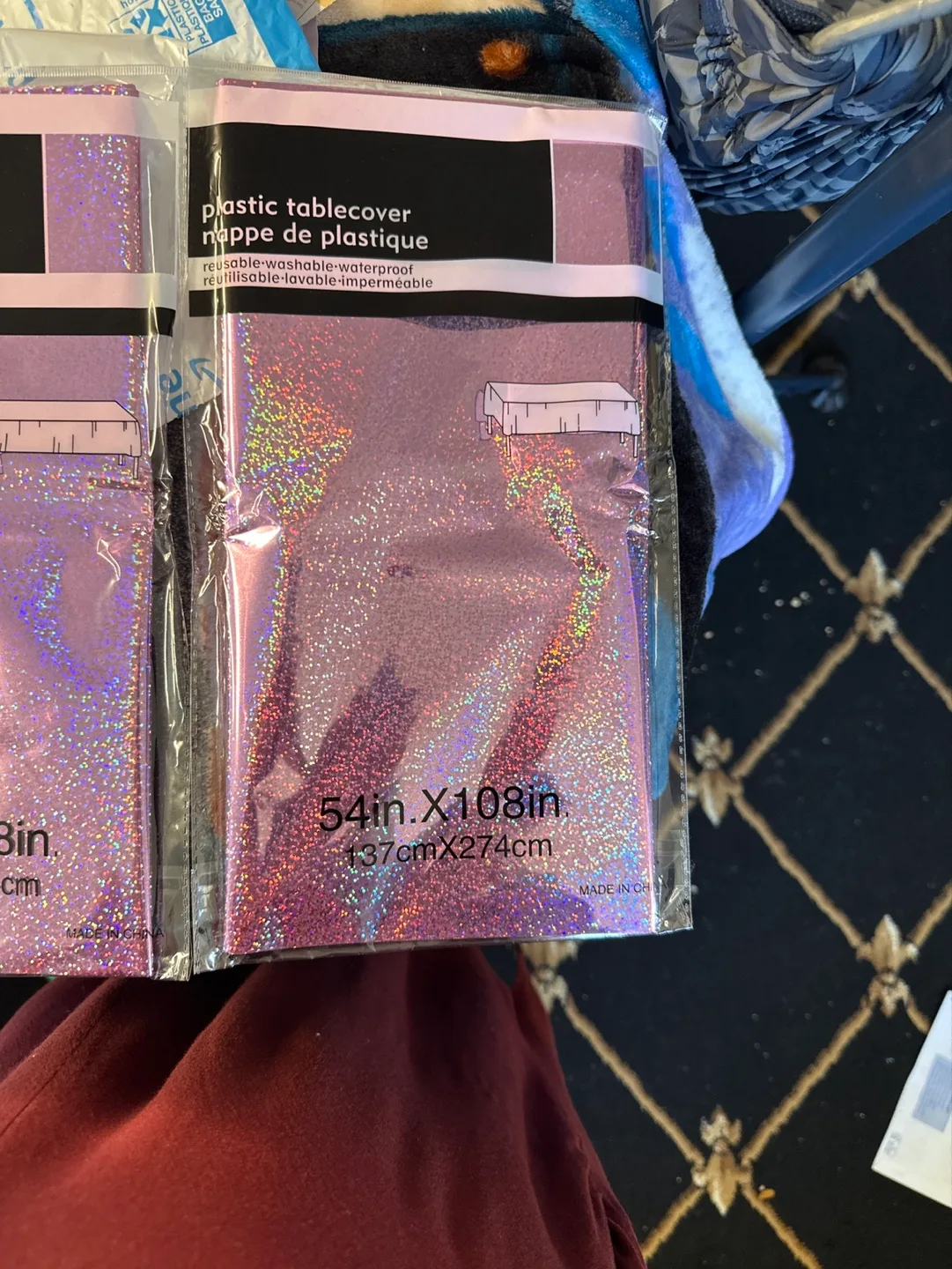 Party Supplies Bundle: Lilac Foil Fringe Curtains & Tablecloths image indicator(2)