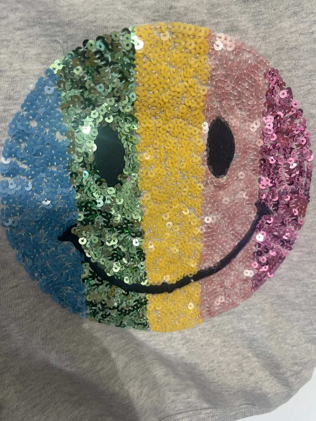Girls Size 8 happy face sequin Sweatshirt image indicator(3)