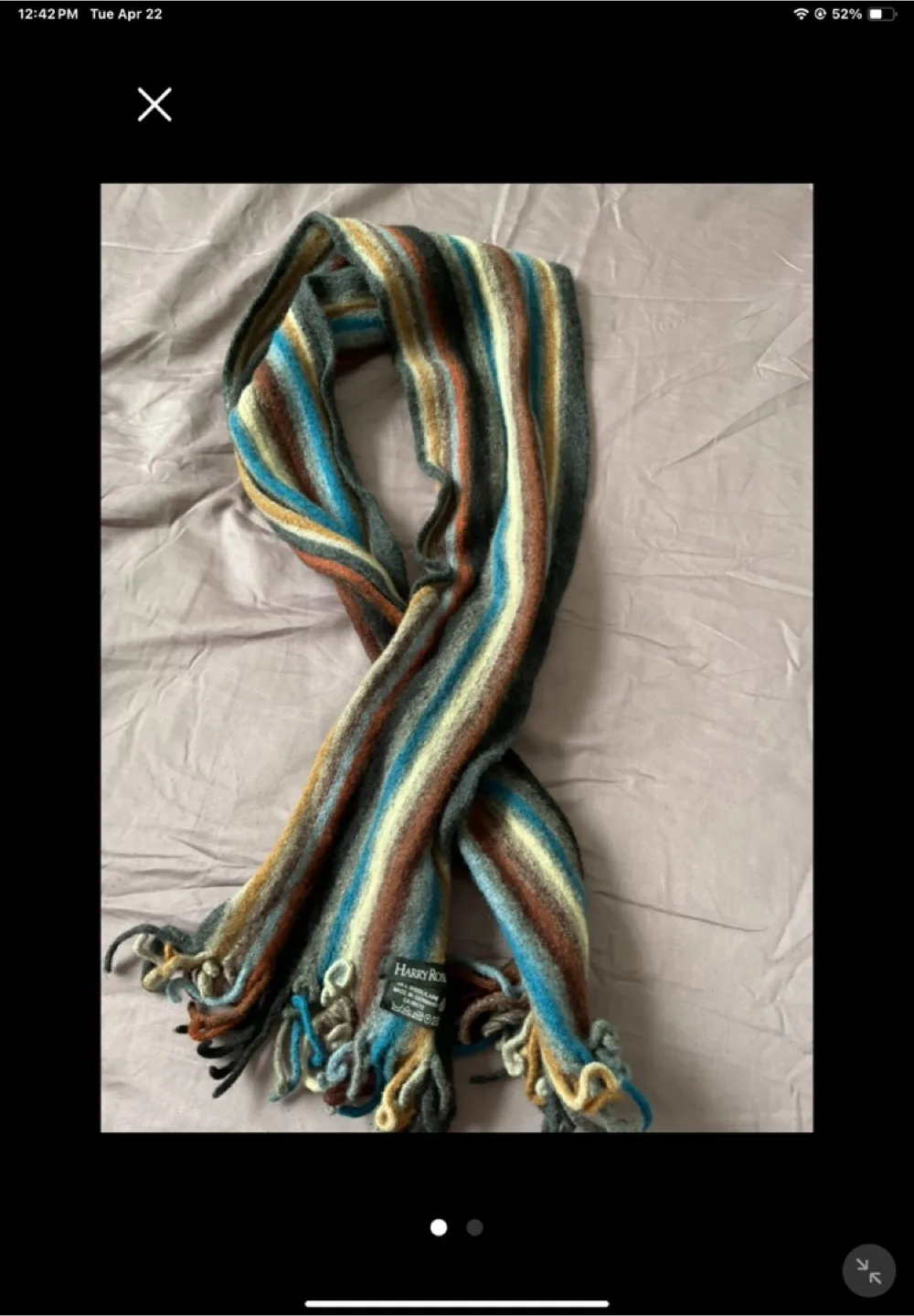 💚Striped and Cable Knit Scarves - Bundle of Two thumbnail